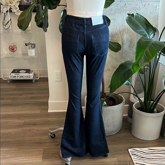 ANTONIO MELANI Dark Blue Flare Jeans - Picture 4 of 8